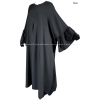 Abaya ample zipée - Manches volants