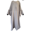 Abaya ample zipée - Manches volants