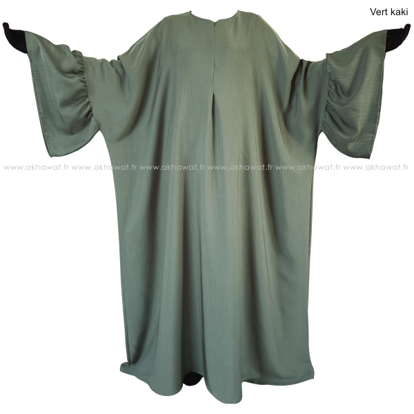 Abaya ample zipée - Manches volants