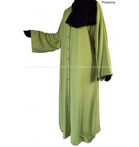 Buttoned kimono abaya - Flared