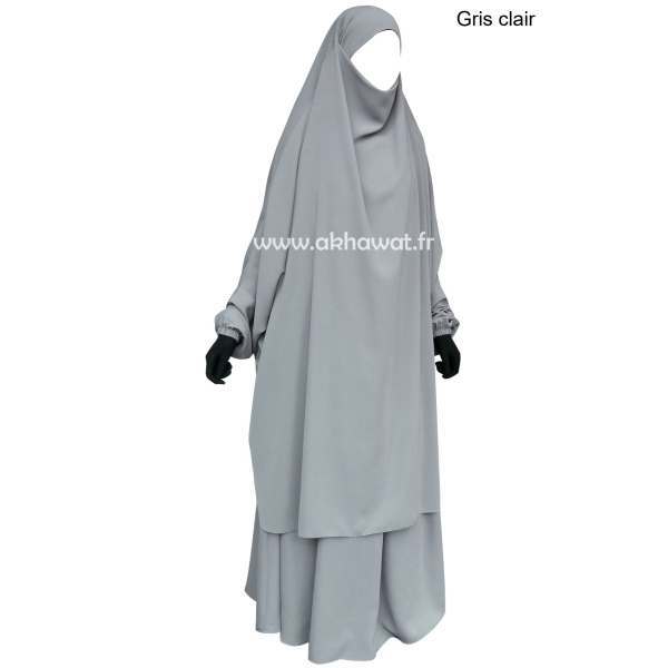 Jilbab 2 pièces jupe - Microfibre Léger - El bassira