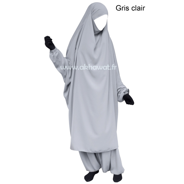 Jilbab 2 pièces sarouel - Microfibre Léger - El bassira
