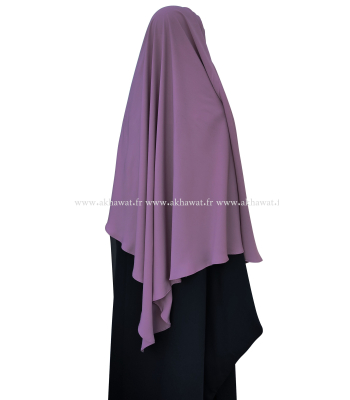 Long tie back Khimar - Formal black - Light microfibre