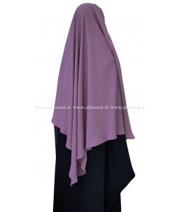 Long tie back Khimar - Formal black - Light microfibre