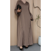 Abaya Satinée perlée - Qualité +