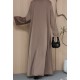 Abaya Satinée perlée - Qualité +
