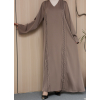 Abaya Satinée perlée - Qualité +