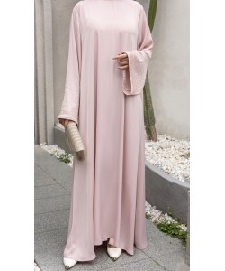 Abaya Satinée Strass - Qualité +