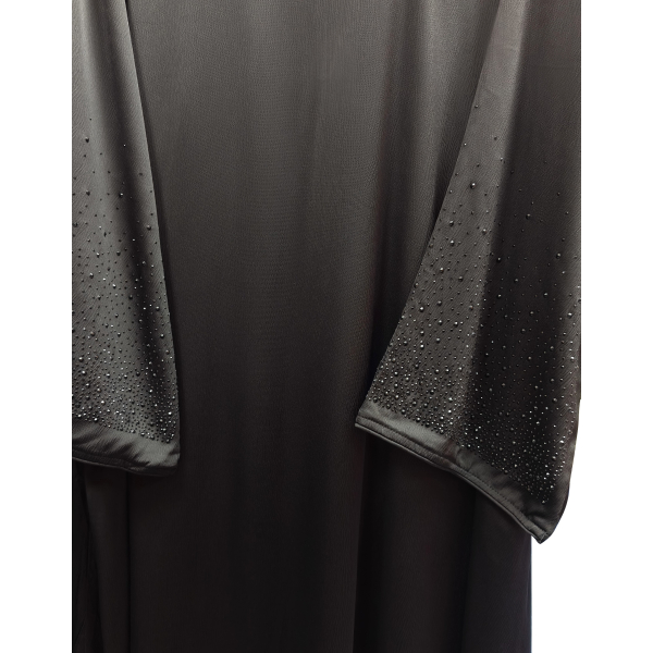 Abaya Satinée Strass - Qualité +
