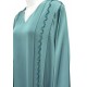 Abaya Satinée perlée - Qualité +