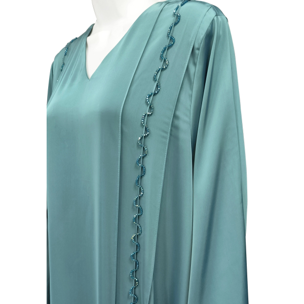 Abaya Satinée perlée - Qualité +