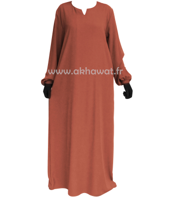 Abaya Caviary - manches élastiquées - El bassira