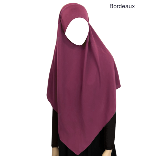 Khimar/Hijab à enfiler - Mousseline crêpe