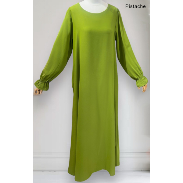 Abaya évasée manches tulipe - Soie de Médine