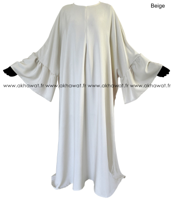 Ruffled sleeves large abaya