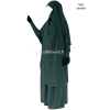 Tight sleeves Jilbab - 2 pieces with skirt