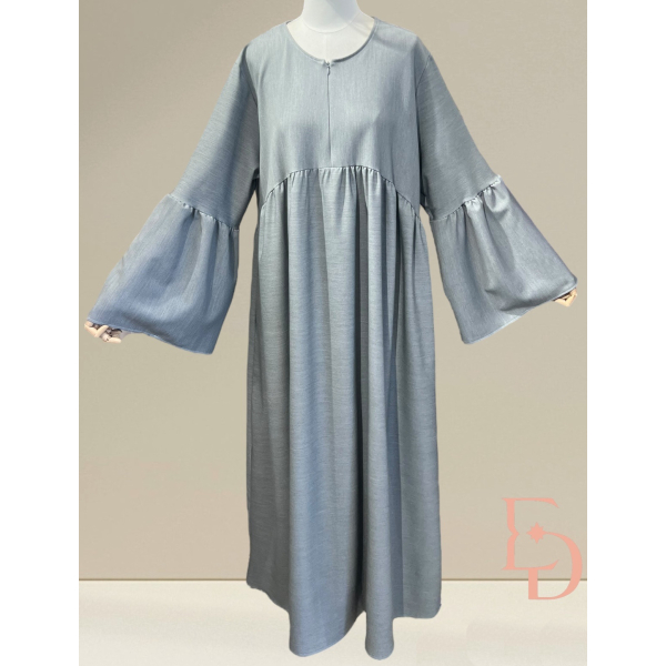 Abaya automne/hiver, manches volants