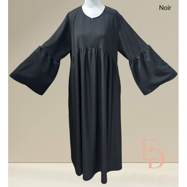 Warm abaya - Ruffled sleeves