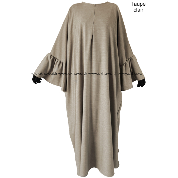 Butterfly abaya - Ruffled sleeves - Thick fabric