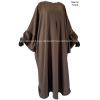 Abaya Papillon manches volants - Tissu épais