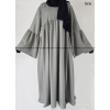 Abaya with ruffled sleeves - Thick fabric