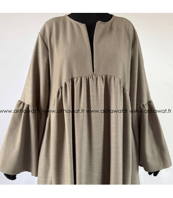 Abaya Automne/hiver - Manches volants