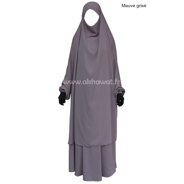 Light microfiber French Jilbab with flared skirt