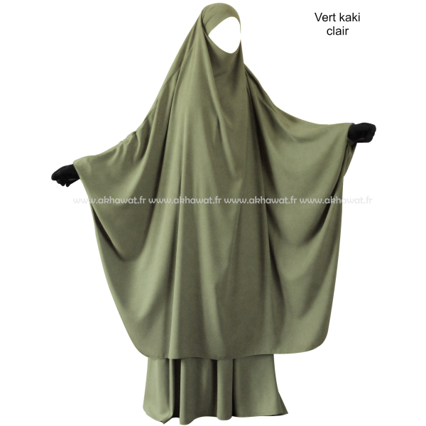 Jilbab Microfibre Léger Papillon avec jupe