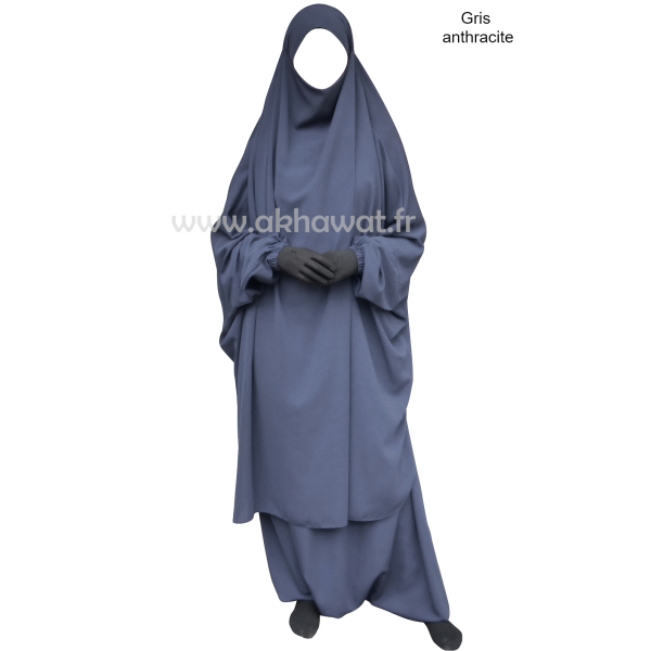 Jilbab Microfibre Léger - 2 pièces sarouel
