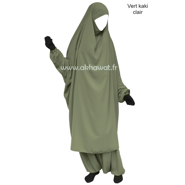 Jilbab Microfibre Léger - 2 pièces sarouel