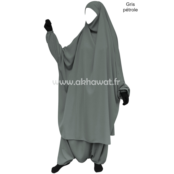 Jilbab with harem pants - Light microfiber