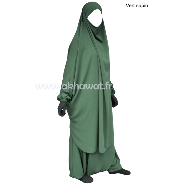 Jilbab Microfibre Léger - 2 pièces sarouel