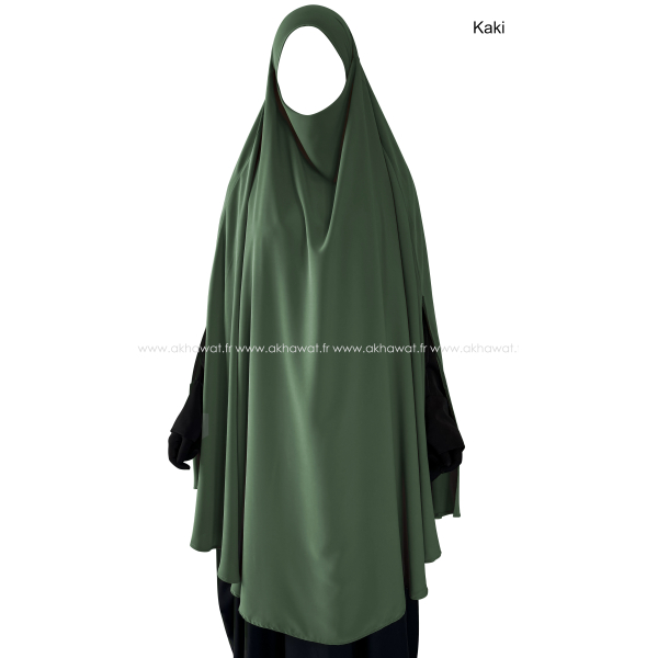 Khimar Cape avec fentes - Soie de Médine - 145 cm