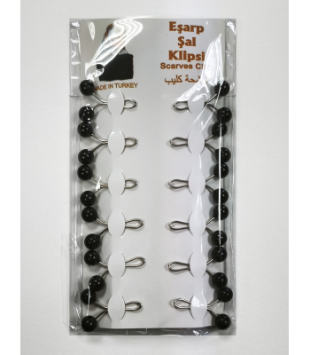 Set of 12 Pearl shaped Hijab clips