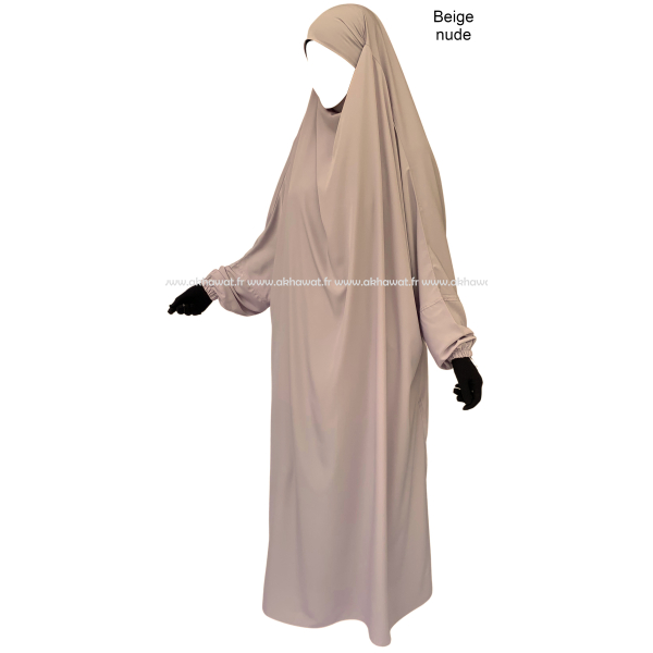 Jilbab Peach skin - 1 pièce