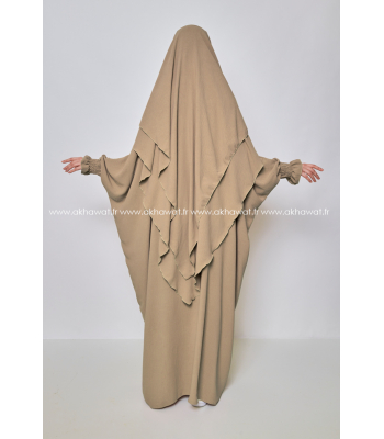 Ensemble Khimar et abaya papillon - Tulipe