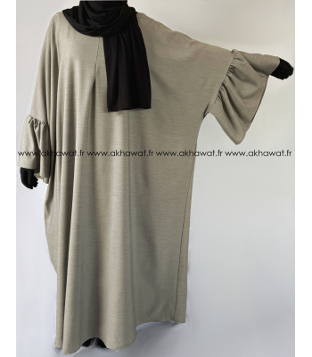 Butterfly abaya - Ruffled sleeves - Thick fabric