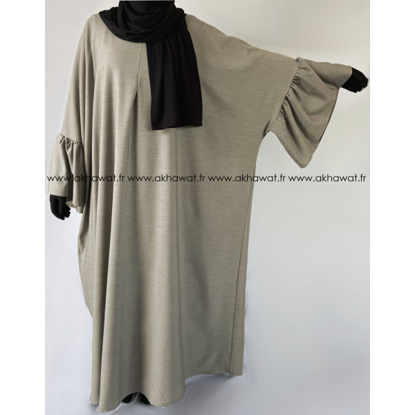 Butterfly abaya - Ruffled sleeves - Thick fabric