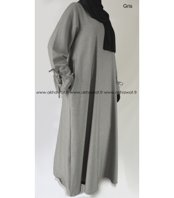 Abaya épaisse - Noeuds aux manches