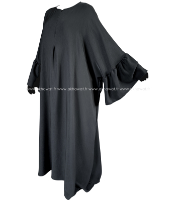 Ruffled sleeves large abaya