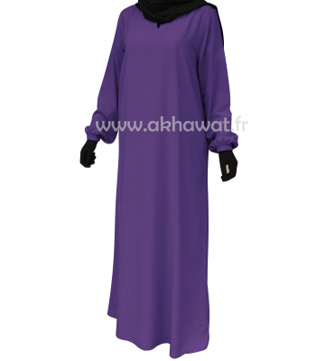 Abaya Microfibre léger - manches élastiquées - El bassira