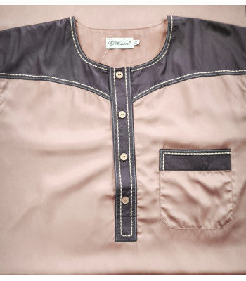 Bi-color Short sleeves Qamis