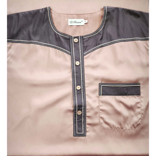 Bi-color Short sleeves Qamis