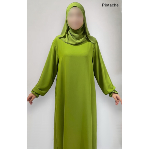 Abaya évasée manches tulipe - Soie de Médine