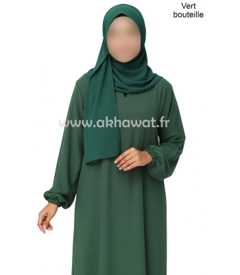 Abaya Caviary with elastic cuffs - El bassira