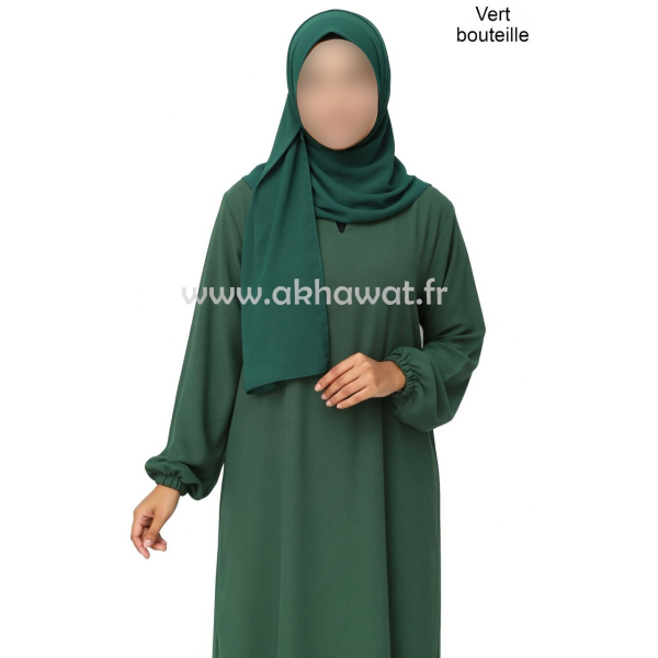 Abaya Caviary with elastic cuffs - El bassira