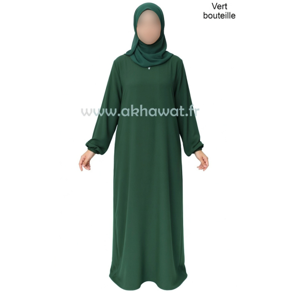 Abaya Caviary with elastic cuffs - El bassira