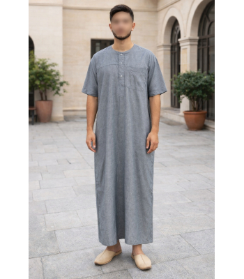 Cotton style IKAF Qamis - Short sleeves