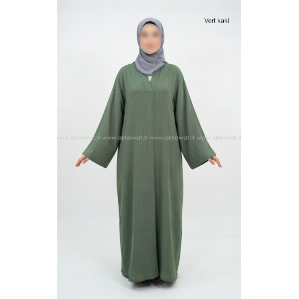 Linen style Abaya in Viscose
