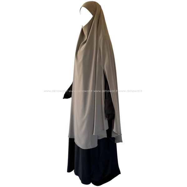 Khimar Cape avec fentes - Soie de Médine - 145 cm